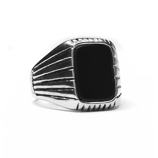 Obsidian Edge Signet Ring